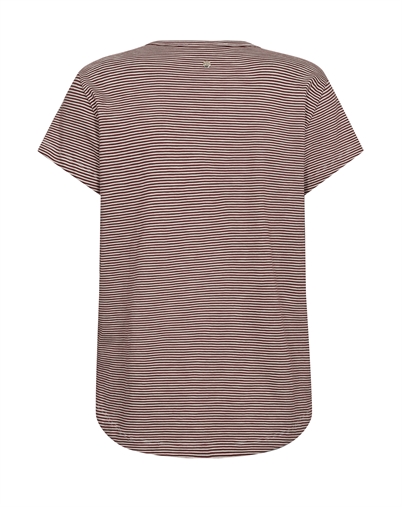 Mos Mosh - MMCamp Stripe T-Shirt - Cowhide 